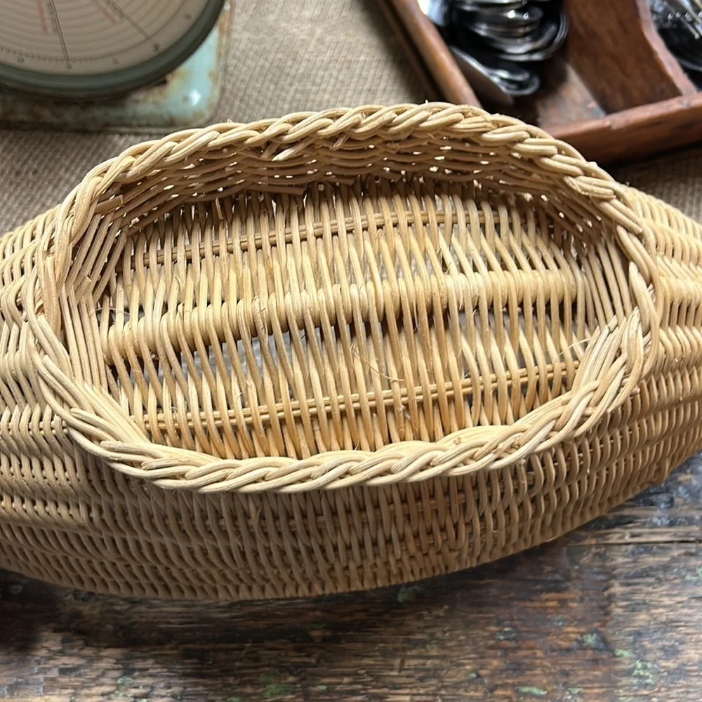 Mid-Century Half Moon Footed Fruit Basket